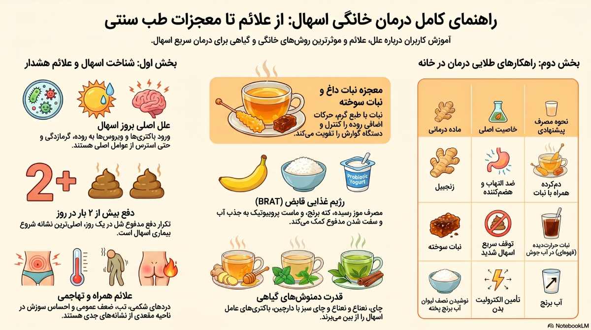 راهنمای کامل درمان خانگی اسهال