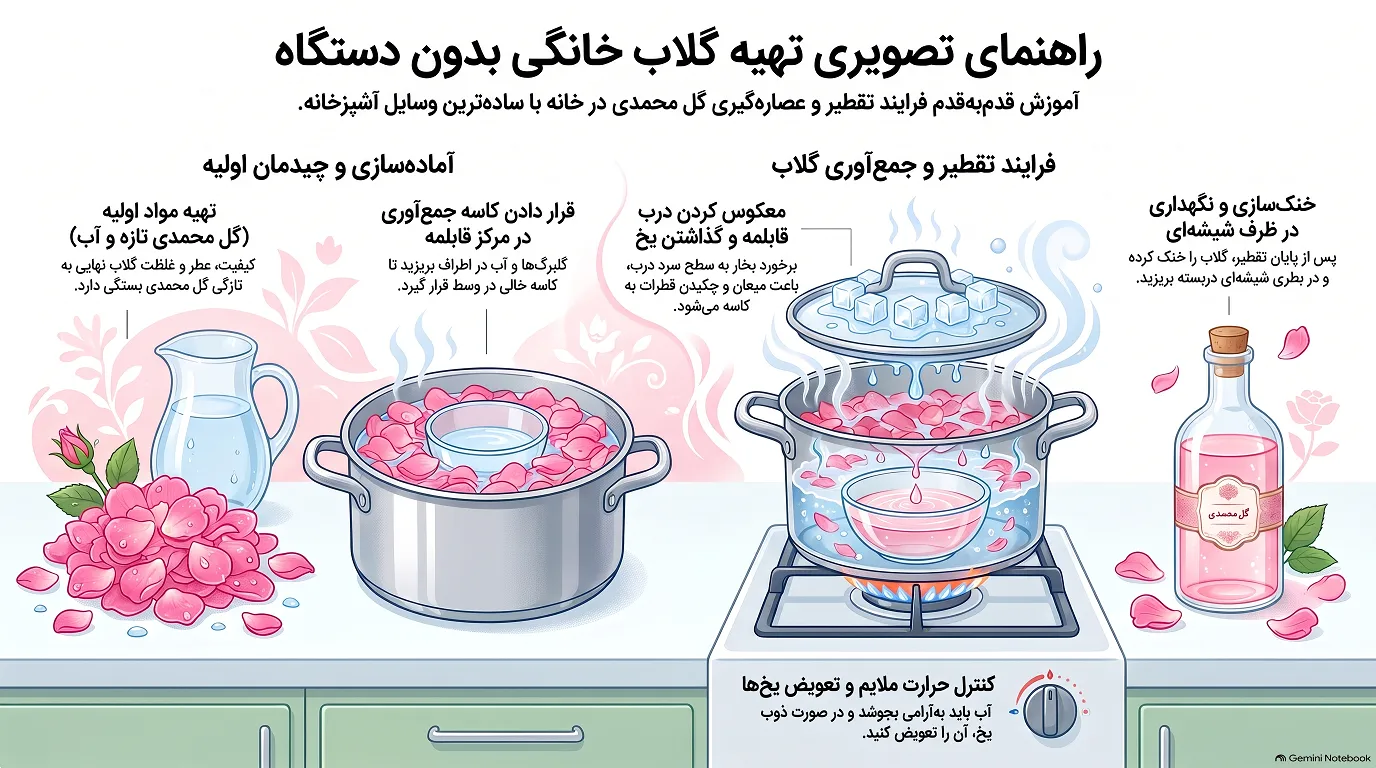 طرز تهیه گلاب خانگی