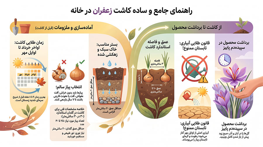 اموزش کاشت زعفران در خانه