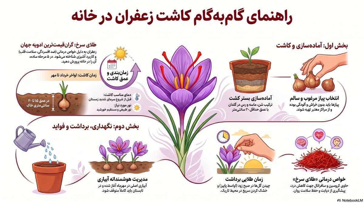 راهنمای گامبهگام کاشت زعفران
