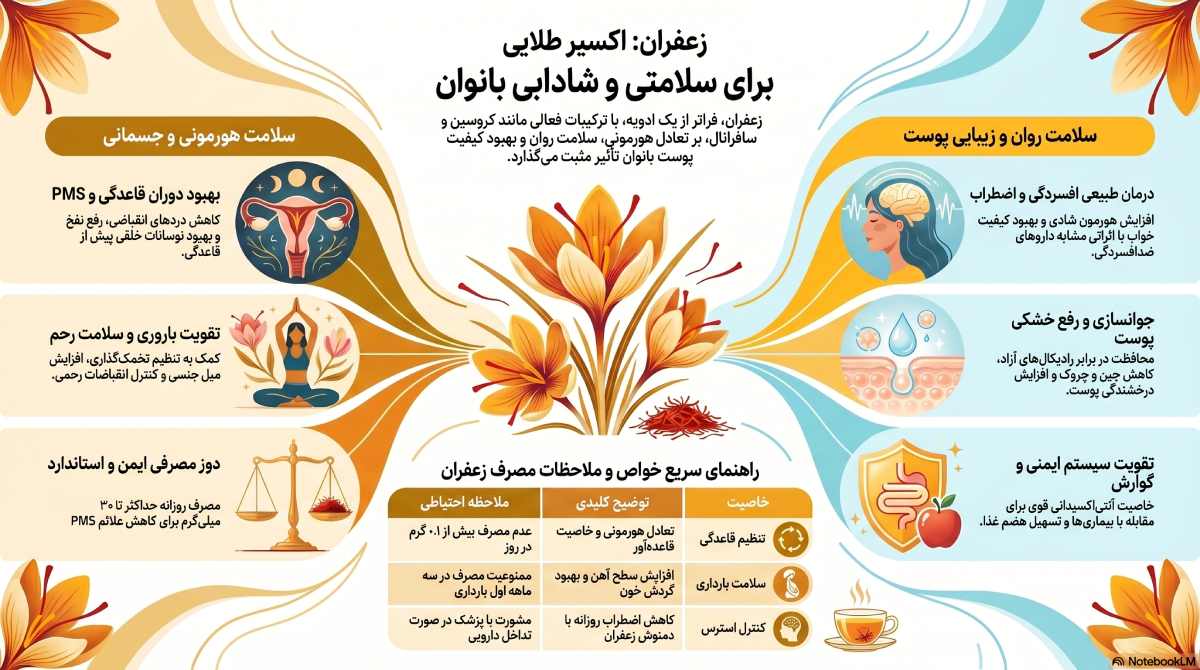 فواید زعفران برای سلامت بانوان
