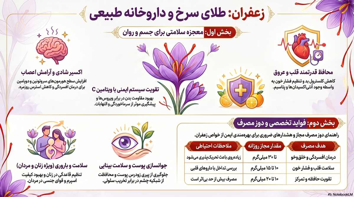 خواص زعفران و فواید زعفران برای سلامتی
