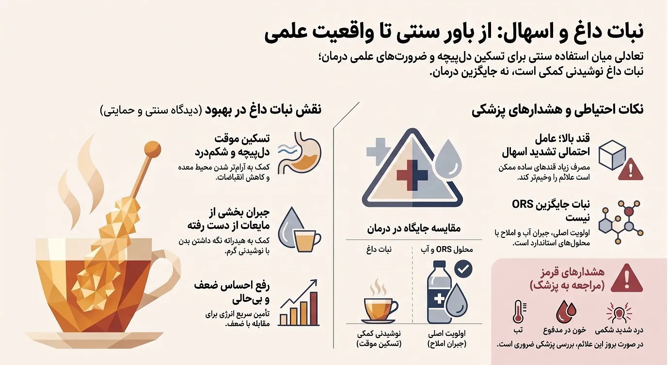 نبات داغ چگونه به بهبود اسهال کمک می‌کند؟