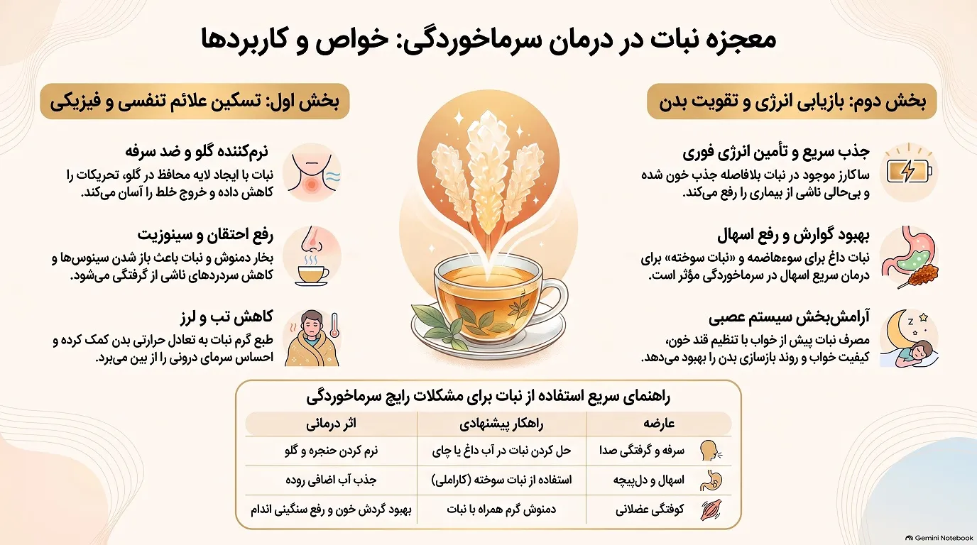 مهمترین تاثیر نبات در سرماخوردگی